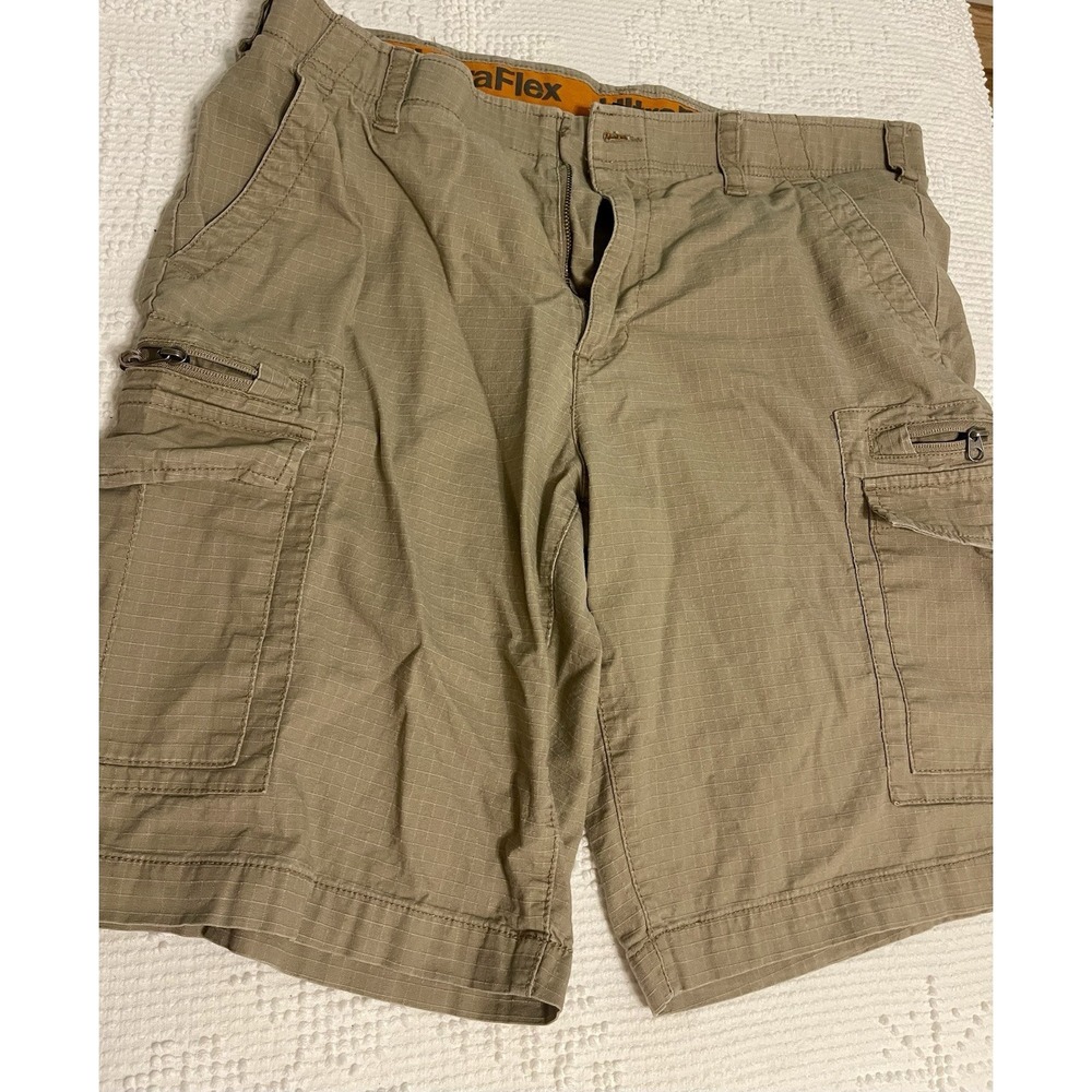 Urban Pipeline Ultraflex Mens Khaki Chino Shorts Size 38 Tan Cotton Stretch